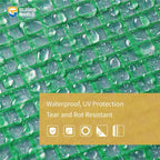 GUARD SHIELD Clear Green Tarp Heavy Duty 6x8 Feet Waterproof for Greenhouse Outdoor Garden Poly Cover UV Resistant 3x3 Weave 10mil