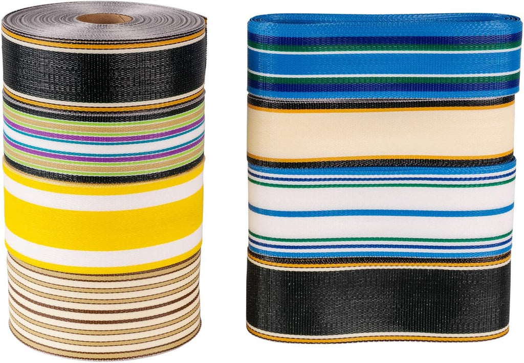 Lawn Chair USA Replacement Lawn Chair Webbing - Webbing for Lawn Chairs, Beach and Camping. UV-Resistant Webbing Strap Made with Durable Polypropylene (3" x 50', St. Augustine Blue)