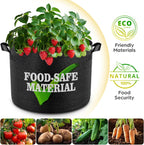 5 Pack 5 Gallon Grow Bags, Thickened Nonwoven Fabric Planter Pots with Handles, Heavy Duty 300G Garden Pots for Tomato, Potato and Vegetable