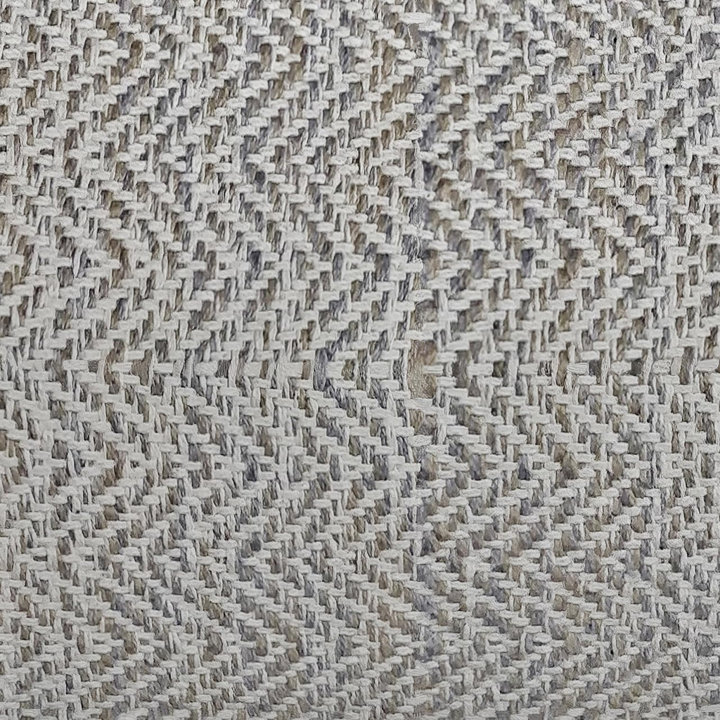 SIMPLIHOME Nate 20" Wide Square Pouf in Patterned Grey Melange Cotton