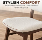 Dining Chairs Set of 6, Mid-Century Modern Dining Room Kitchen Dinner Chairs, Upholstered Vanity Living Room Chairs, Open Back and Padded Seat for Home/Kitchen/Living Room/Bedroom