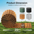 Land Guard Corrugated Garden Edging Border,12" x 25' Landscape Paver Edging, Tall Landscape Edging, Fence for Garden, Flower Bed, Lawn and Landscape Edging (Rusty)
