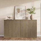 SICOTAS Buffet Cabinet with Storage Sideboard Cabinet with Doors & Shelves | Accent Sideboard Modern Credenza Fluted Storage Cabinet Mid Century Media Console for Living Room Kitchen Dining Hallway