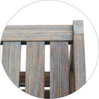 27-Inch Wooden Shoe Bench for Entryway, 3-Tier Storage Organizer, Rustic Shoe Rack Bench for Narrow Spaces, Brush Grey