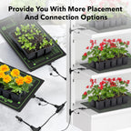 BN-LINK Seedling Heat Mat for Seed Starting 10" x 20.75", 4 Pack Daisy Chainable Waterproof Warming Mat Plant Heating Pad for Seed Germination, Indoor Growing, Hydroponic, Greenhouse, ETL Listed