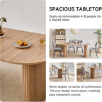 70.8" Modern Dining Table for 6 8 People Farmhouse Kitchen Dinner Table with Large Tabletop Dining Room Table for Dining Living Room Apartment Office Home (Natural)