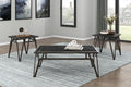 Modern Black 3pc Occasional Table Set with Sintered Stone Tops | Includes 1 cocktail table and 2 end tables with black sintered stone tops