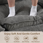 Modular Sectional Couch for Living Room, U Shaped Comfy Sofa | Comfortable Foam Cushions, Sturdy Frame, Appealing Look, Easy Assembly, Soft Chenille Fabric, Movable Ottoman, Dark Gray