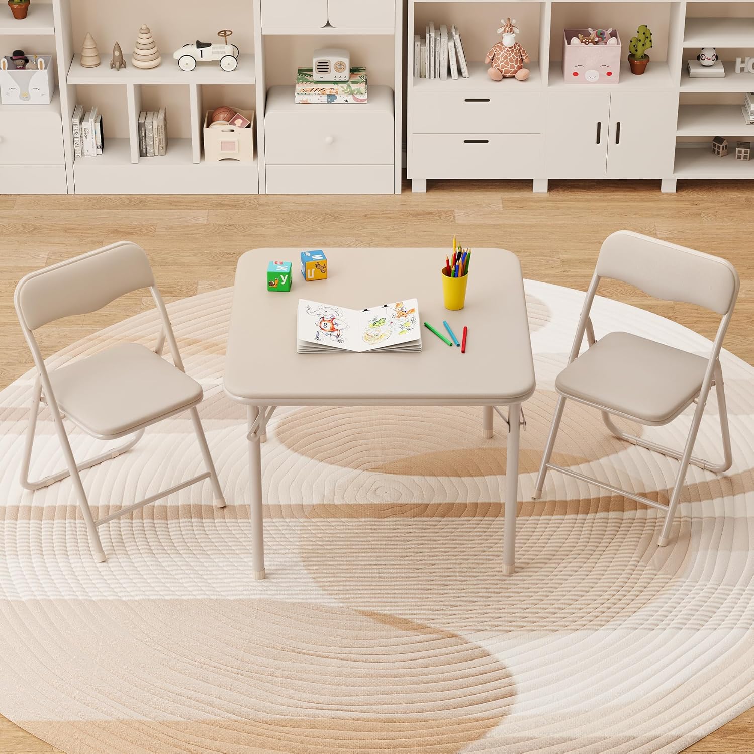 LinTimes Mini Folding Table & Chair Set - 20lb, Simple, Multi, 27.95x26.85, and Box