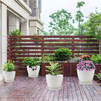 Plant Pots 8.5/7.5/6.5/6 inch, 4 Pack Pot for Flower Pots for Indoor Plants, Modern Decorative Plastic Planters with Drainage Holes and Saucers for House Plants Indoor Outdoor Flower Plants