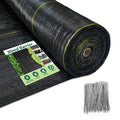 Sunocity 4ft x 300ft Durable Weed Barrier Fabric, 3.2oz Heavy-Duty Landscaping Fabric, Permeable Ground Cover for Garden, Lawn, and Outdoor Projects, Easy to Install, with 90 Staples