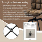 KEEZY Swivel Dining Chairs Set of 2, Mid-Century Modern Chairs with PU Leather, High Back with High-Density Stuffed PP Cotton & Automatic Swivel Metal Legs, Suitable for Kitchen & Living Room（Brown）