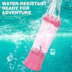 Pink Portable Blender - 270W USB Rechargeable, 20 oz BPA-Free Cup & Travel Lid for Shakes & Smoothies