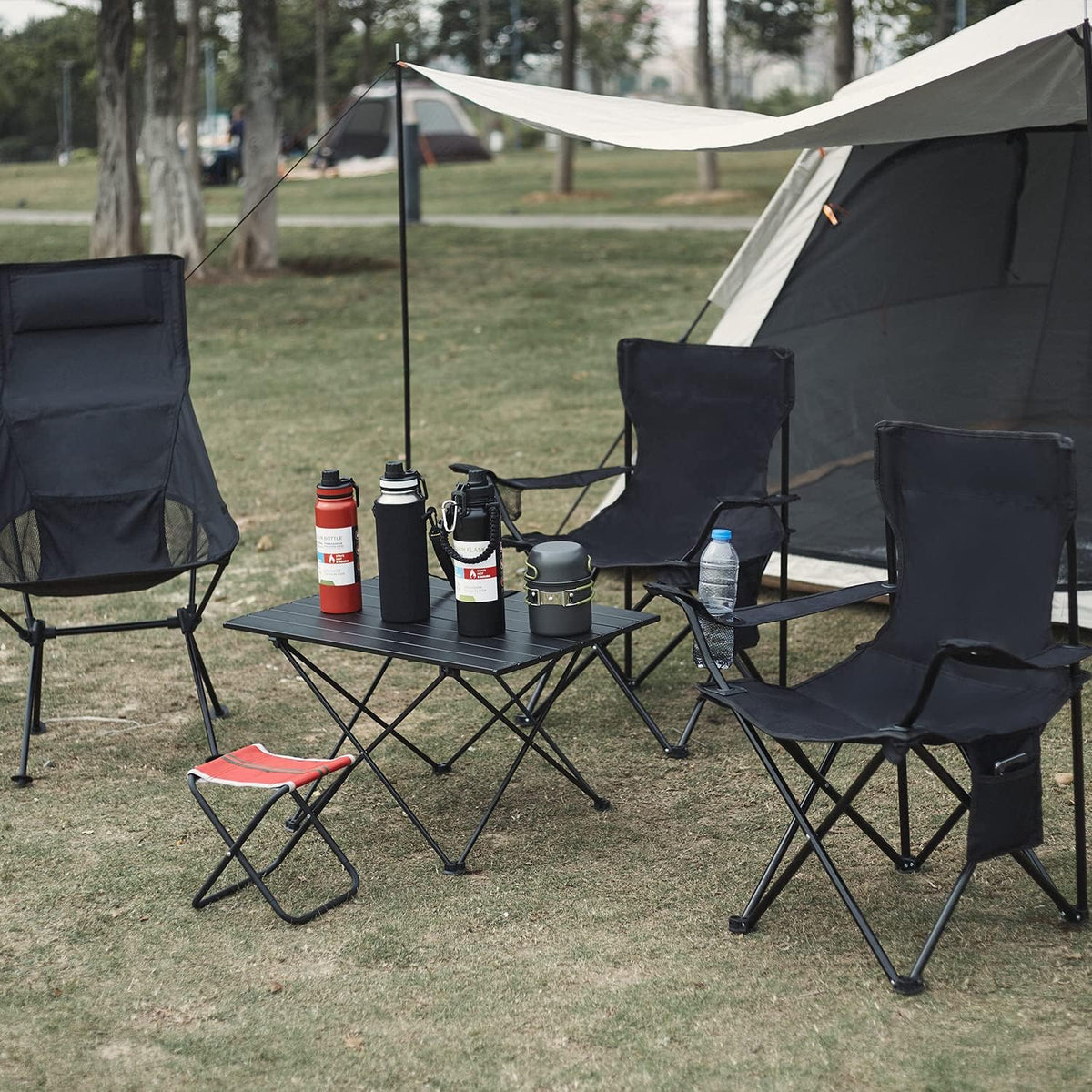Damei century 4Pack Folding Camping Chairs, Portable for Beach, Lawn | Lightweight, No Assembly,Portable,Save Space