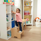 Melissa & Doug Kids Wooden Step Stool - Light Natural Finish