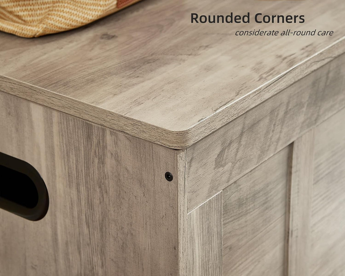 VANKILEY 51.2" Storage Chest Extra Large,Wooden Storage Bench,Greige | Chest with 2 Safety Hinges, 51.2*15.7*19.1inches, Wooden Trunk for Bedroom, Livingroom,Entryway,Easy Assembly.