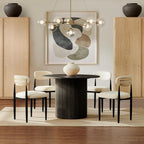 Morden Fort White Set of 2 Armless Upholstered Chenille Dining Chairs with Black Metal Legs and Gold Accent Back