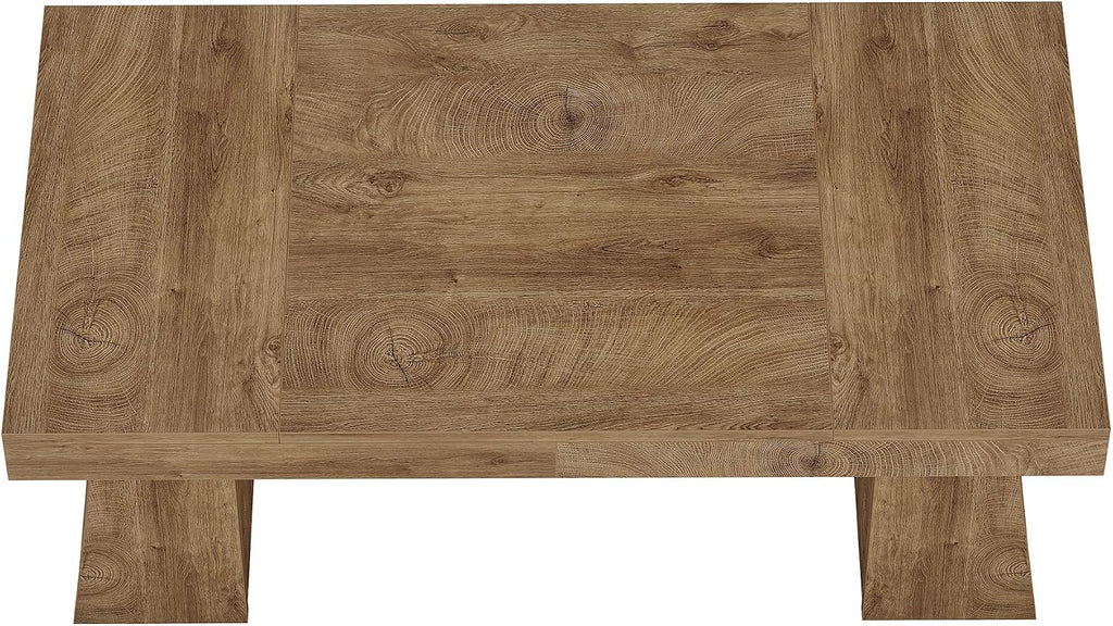 Tribesigns 55" Executive Desk, Wooden Office Desk with Double Pedestal, Modern Computer Writing Table for Home Office, Light Brown