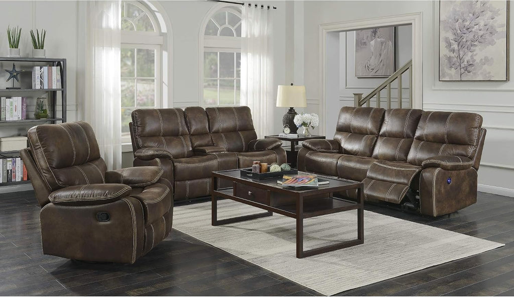 Wallace & Bay Hooper Swivel Recliner Glider, Dark Brown