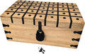 Handmade Pirate Treasure Chest - Rustic Decorative Jewelry - Wooden Storage Box with Iron Lock & Skeleton Key (XXXL 20 x 12 x 9)
