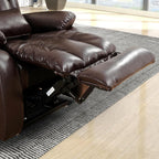 EDILLY XL Large Genuine Leather Lift Chair Recliner for Elderly, Dual Motor with Massage and Heating,with Double Lumbar Cushion and Extended Footrest,USB Port and Remote,Seat Width 26"(Brown)