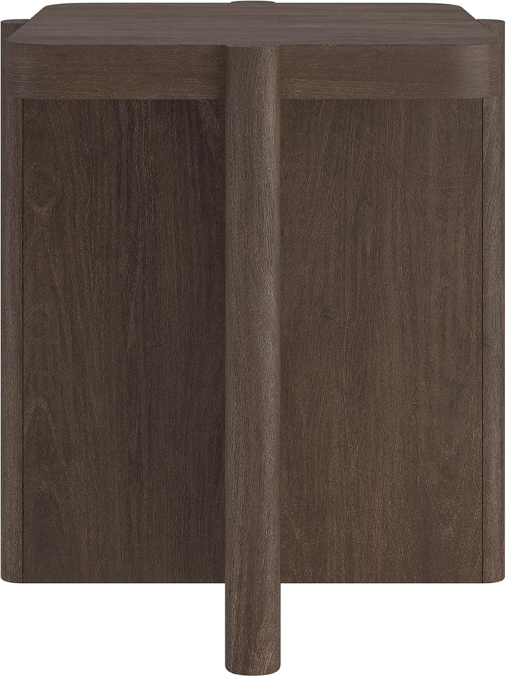 Henn&Hart 20" Modern Square End Table, Side Table, Nightstand with X-Base for Living Room, Office, Family Room, or Bedroom, Heritage Oak