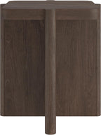 Henn&Hart 20" Modern Square End Table, Side Table, Nightstand with X-Base for Living Room, Office, Family Room, or Bedroom, Heritage Oak