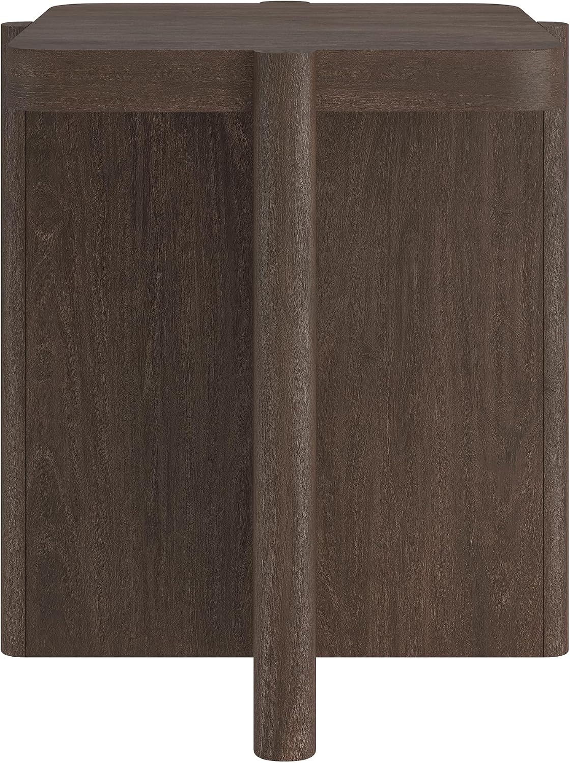 Henn&Hart 20" Modern Square End Table, Side Table, Nightstand with X-Base for Living Room, Office, Family Room, or Bedroom, Heritage Oak