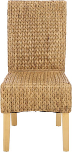 SAFAVIEH Furniture - Luz Dining Chair Set of 2 - Coastal Design - Natural Pine Solid Wood - Ideal for Dining Room, Kitchen, 18.5" Seat Height (SEA8016C-SET2)