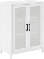 Crosley Furniture Milo Stackable Pantry Storage Cabinet with Shelves, Kitchen, Dining, or Laundry Room, White