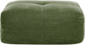 SoarFlash Corduroy Sectional Sofa Ottoman,Green