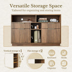 4 Drawer Fluted File Cabinet with Lock for Home Office | Wood Lateral Filing Cabinet for Letter/A4 Files, Charging Station, Open Shelves, Office Storage Cabinet, Black Walnut
