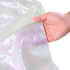 SquarePie Sequin Backdrop Non-Transparent Background Sparkly Curtain for Wedding Party 20FT x 10FT Iridescent