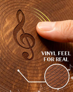 BS-VOG Now Playing Vinyl Record Stand, Tabletop Holder, Gift for LP Lover | Displays Current Album, Real Vinyl-Like Groove Feel, Easy to Assembly, Now Spinning Vinyl Stand Storage for Albums Magazine