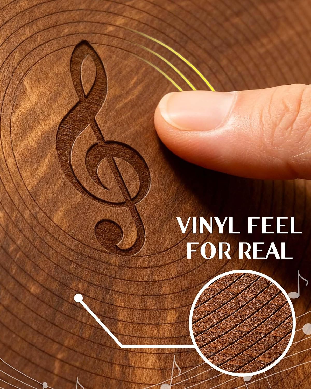 BS-VOG Now Playing Vinyl Record Stand, Tabletop Holder, Gift for LP Lover | Displays Current Album, Real Vinyl-Like Groove Feel, Easy to Assembly, Now Spinning Vinyl Stand Storage for Albums Magazine