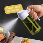 CXINYI - 16oz/470ml Olive Oil Dispenser for Kitchen with Stickers - 2 in 1 Olive Oil Sprayer for Cooking, Air Fryer, and Salad, Purple (Light-Proof Kitchen Gadget)