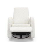 Storkcraft Santa Monica Power Recliner Swivel Glider (Ivory Boucle) – Effortless Electronic Power Recline, USB-A & USB-C Charger