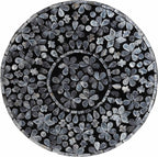 bali & pari Elara Coastal Black and White Mother of Pearl Capiz Shell End Table