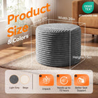 20in Round Pouf Ottoman, Large Corduroy Ottoman Foot Rest with Solid High-Density Foam, Removable Washable Cover, Soft Floor Foot Stool for Living Room, Bedroom, Grey