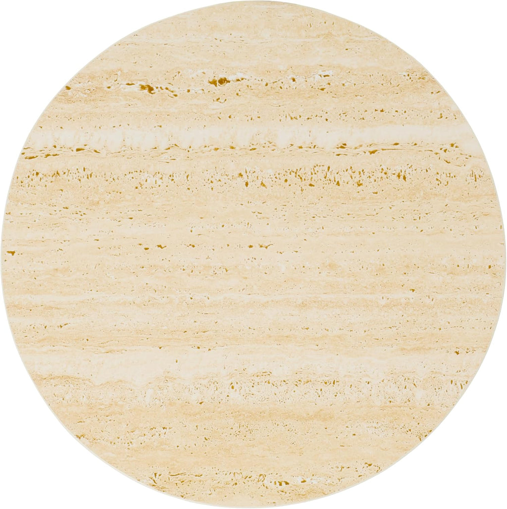 SAFAVIEH Home Collection - Kielh Short Side Table, Beige Ceramic Round Accent Table with Sculptural Base, Fully Assembled (ACC2903A)