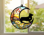 Personalized Dog Memorial, Custom Name Corgi (Black) Dog Christmas Ornament with Name, Custom Breeds, Pet Loss Light Catcher, Gifts for Lovers Loss of Pet Sympathy on Mothers Day Christmas
