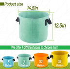 7-Gallon Fabric Grow Bags (7 Pack of Mix Colors) with Handles for Potato Tomato Flower and Vegetables