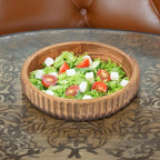 Wooden Serving Bowl– 2 Inches, Mango Wood – Large Bowl, Color-Natural Wood Finish