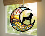 Personalized Dog Memorial, Custom Name Rat Terrier Dog Christmas Ornament with Name, Custom Breeds, Pet Loss Light Catcher, Gifts for Lovers Loss of Pet Sympathy on Mothers Day Christmas