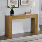 Alaterre Furniture Stockyard Solid Wood Console Table - 56 Inch Modern Farmhouse Entryway Table - Easy Assembly Living Room Furniture for Behind the Couch, Entryway, or Hallway (Oak)