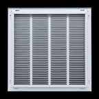 30" X 16 Steel Return Air Filter Grille for 1" Filter - Removable Face/Door - HVAC Duct Cover - Flat Stamped Face - White [Outer Dimensions: 32.5 X 17.75]