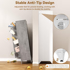 Polup 75" Pantry Cabinet, Tall Metal Storage Cabinet with Doors and Shelves | White Kitchen Cabinet, 5 Adjustable Shelving, Heavy-Duty Steel, Gold Handles, 4 Standing Feet, for Garage Office & Laundry
