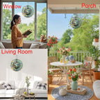 Hummingbird Metal Wind Spinners Outdoor, 3D Hanging Garden Decor for Women Mom Grandma, 25cm/ 9.84in 3D Wind Spinners for Garden Decor for Patio,Yard,Outdoor