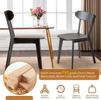 Modern Dining Chairs, Solid Oak Wood Dining Chair with Comfortable Backrest, Sturdy Wooden Chairs for Kitchen, Dining Room