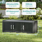 Outdoor Shoe Bench, Waterproof UV-Resistant Indoor Resin Shoe Cabinet, Entryway Shoe Storage with 3 Doors, Living Room, Bedroom, Black (3 Door)